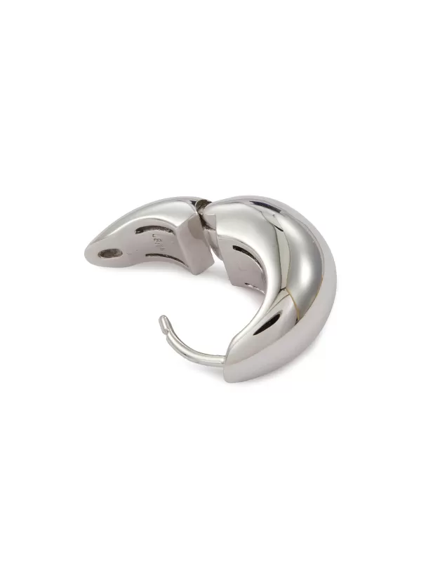 Fashion Jewellery>NUMBERING Rhodium Plasted Sterling Silver Hoop Earrings