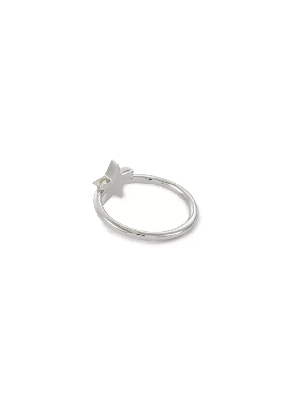 Fashion Jewellery>NUMBERING Rhodium Plasted Sterling Silver Mini Star Ring