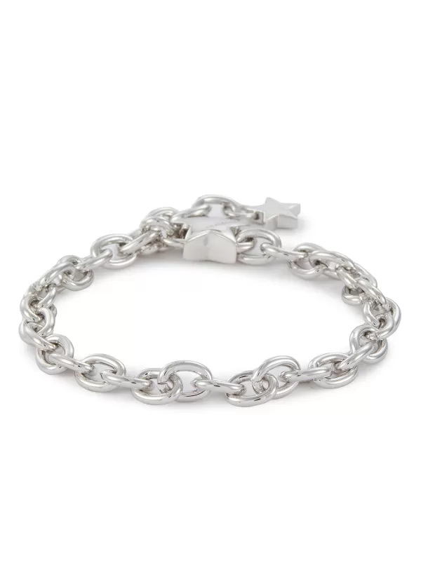 Fashion Jewellery>NUMBERING Rhodium Plated Brass Oval Chain Bracelet