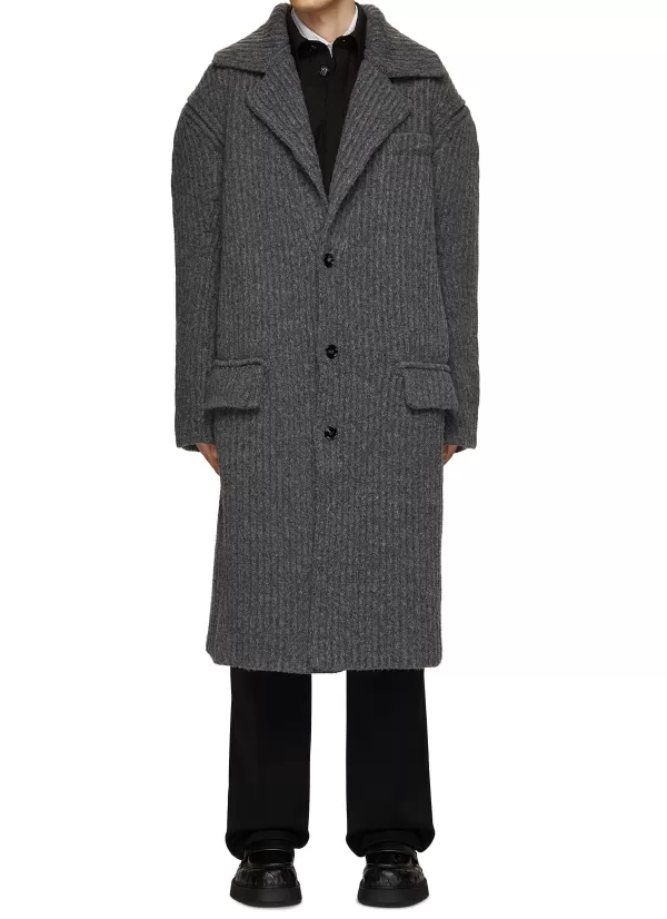 Coats>BOTTEGA VENETA Ribbed Knit Coat