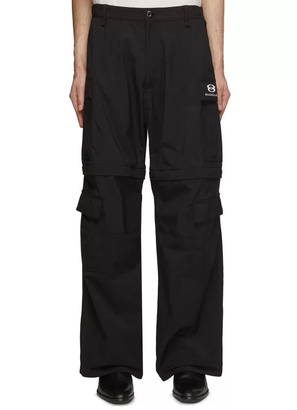 Pants>BALENCIAGA Ribstop Detachable Logo Cargo Pants