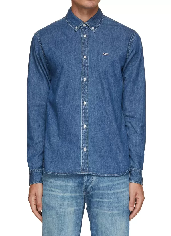 Shirts>DENHAM Rich Reg Denim Button Down Shirt