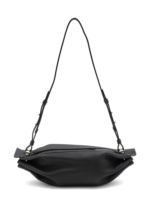 Crossbody>BONASTRE Ring' Leather Crossbody Baguette Bag