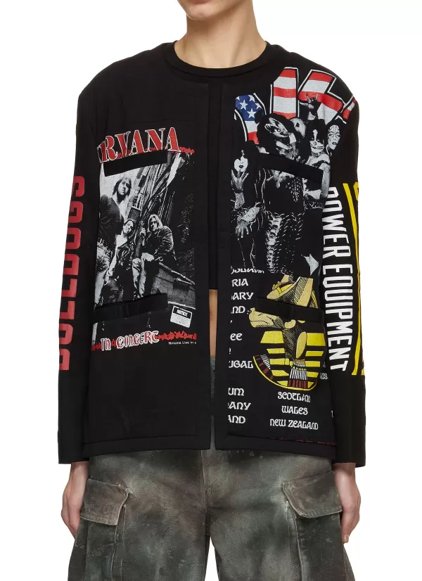 Jackets>DRY CLEAN ONLY Rock Band Print Jacket