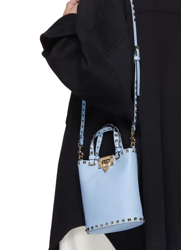 Crossbody>VALENTINO Rockstud Calfskin Pouch Bag