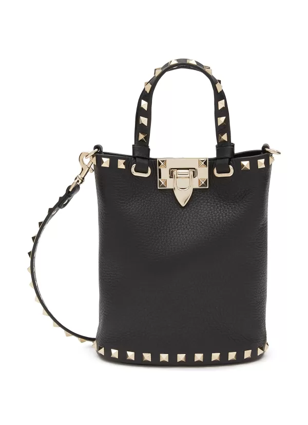 Crossbody>VALENTINO Rockstud Grained Leather Pouch