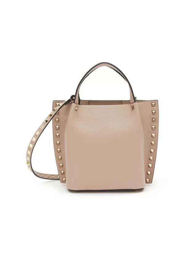 Tote Bags>VALENTINO Rockstud' Grained Leather Pouch