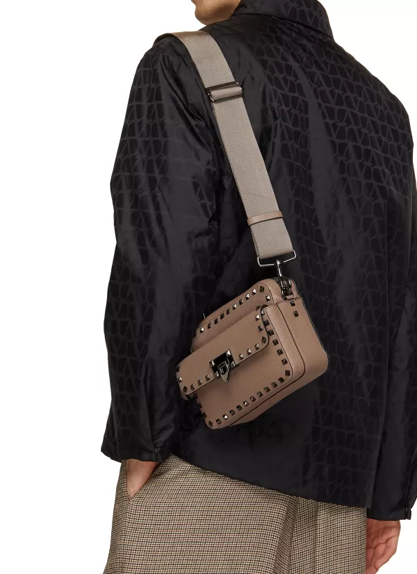 Crossbody>VALENTINO Rockstud Leather Crossbody Bag