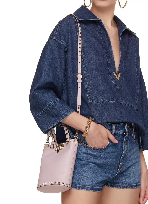 Crossbody>VALENTINO Rockstud Leather Pouch