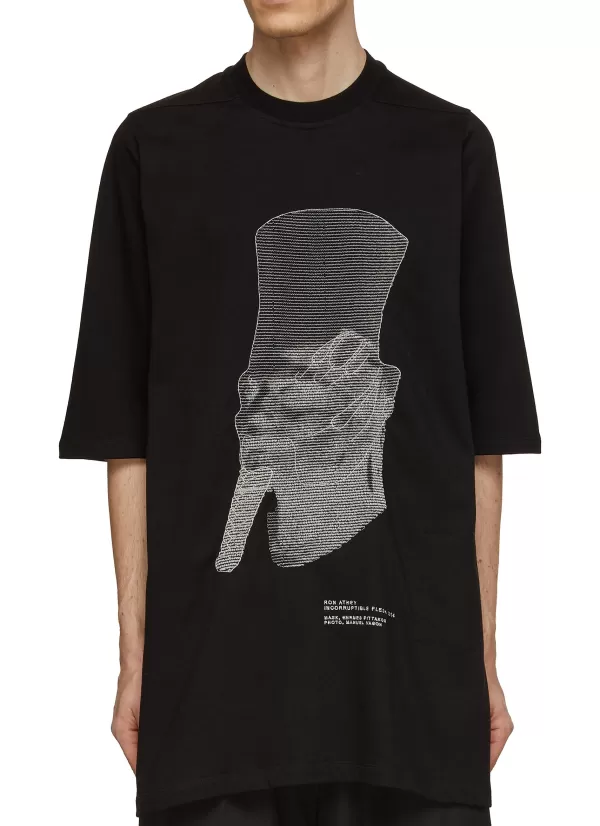 T-Shirts>RICK OWENS Ron Head Jumbo T-Shirt