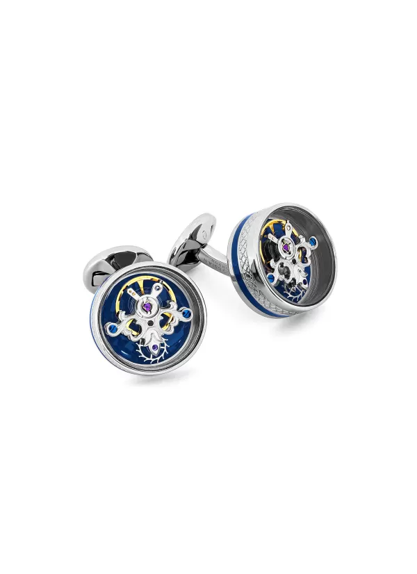 Cufflinks>TATEOSSIAN Round Skeleton Tourbillon Cufflinks