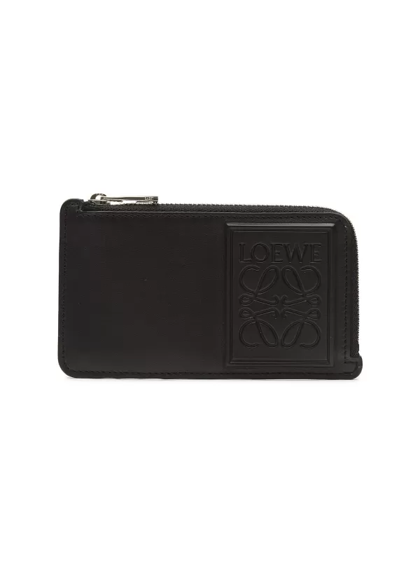 Small Leather Goods>LOEWE Rubber Injection Leather Coin Cardholder