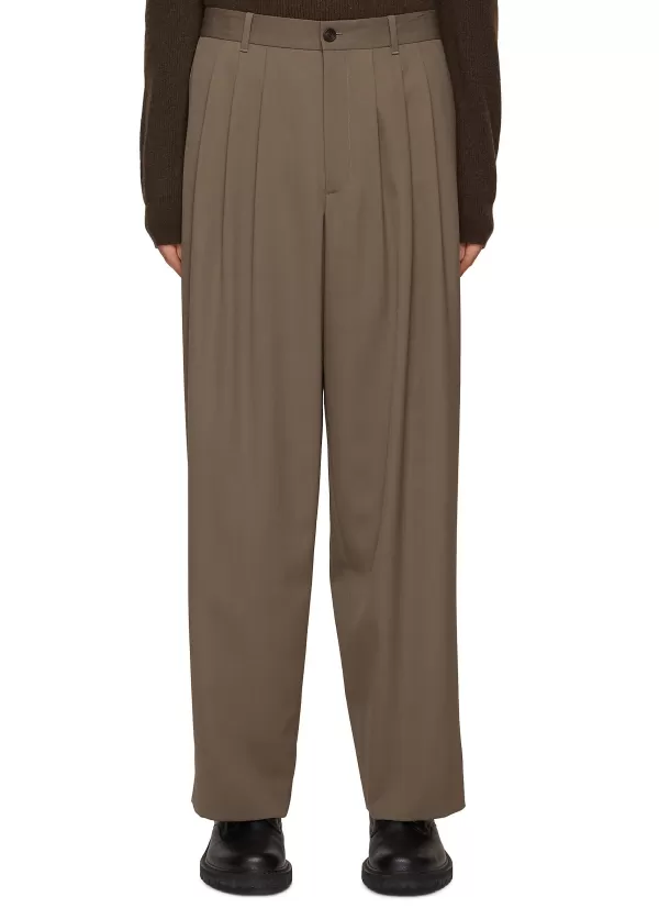 Pants>THE ROW Rufus Wide Leg Pants