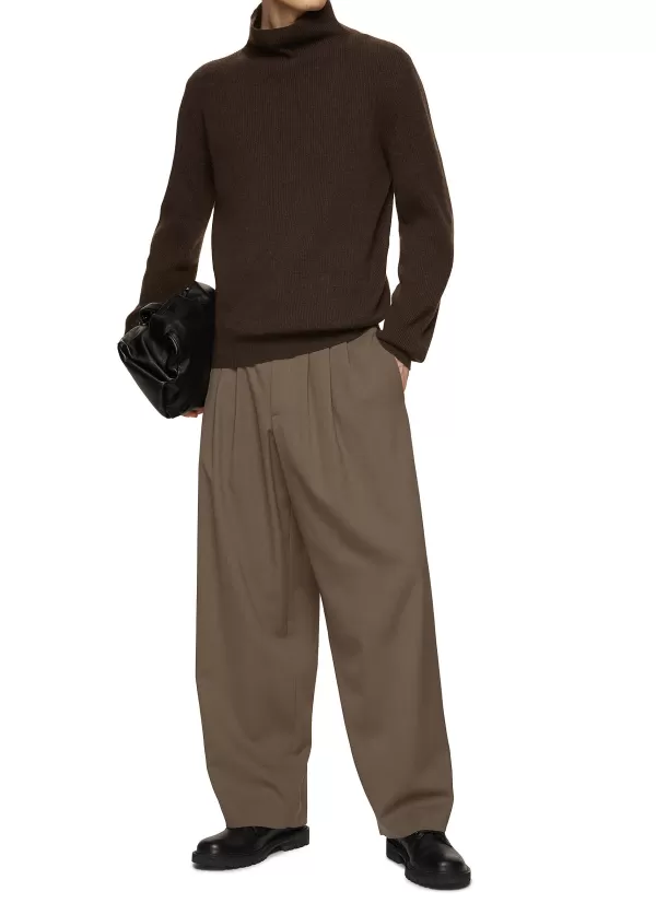 Pants>THE ROW Rufus Wide Leg Pants