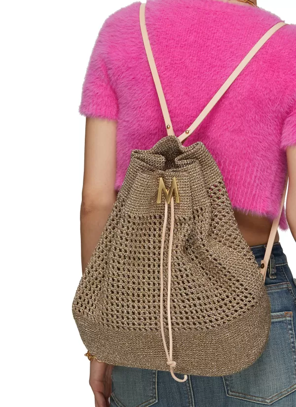 Backpacks>MIZELE Safari Crocheted Lurex Backpack