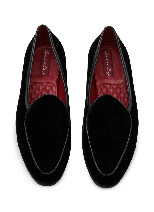 Flats>BAUDOIN & LANGE Sagan Plain Velvet Loafers