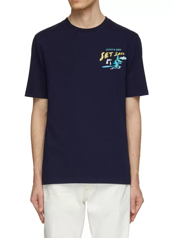 T-Shirts>SCOTCH & SODA Sailor Graphic Crewneck T-Shirt