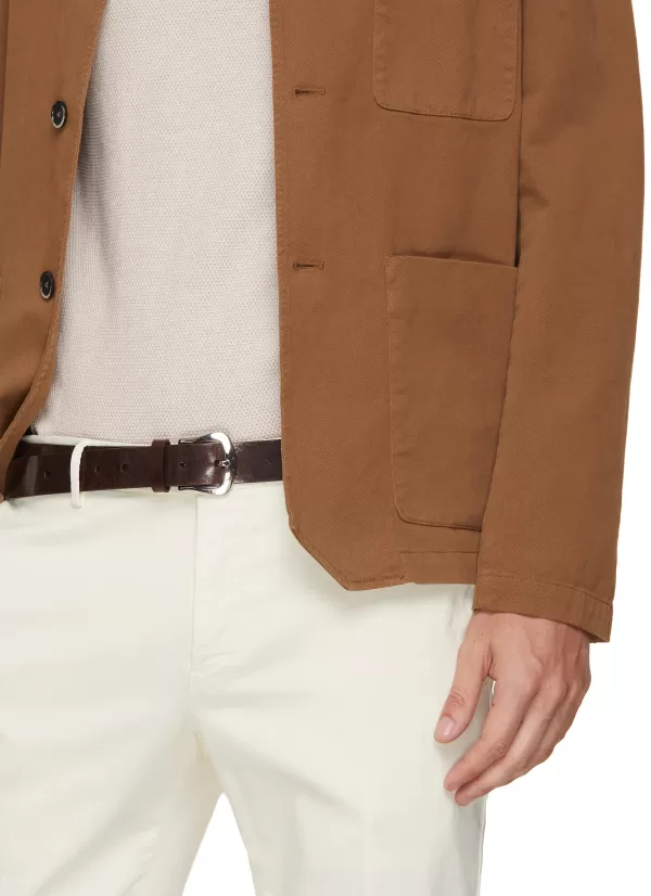 Belts>BRUNELLO CUCINELLI Scratched Leather Belt