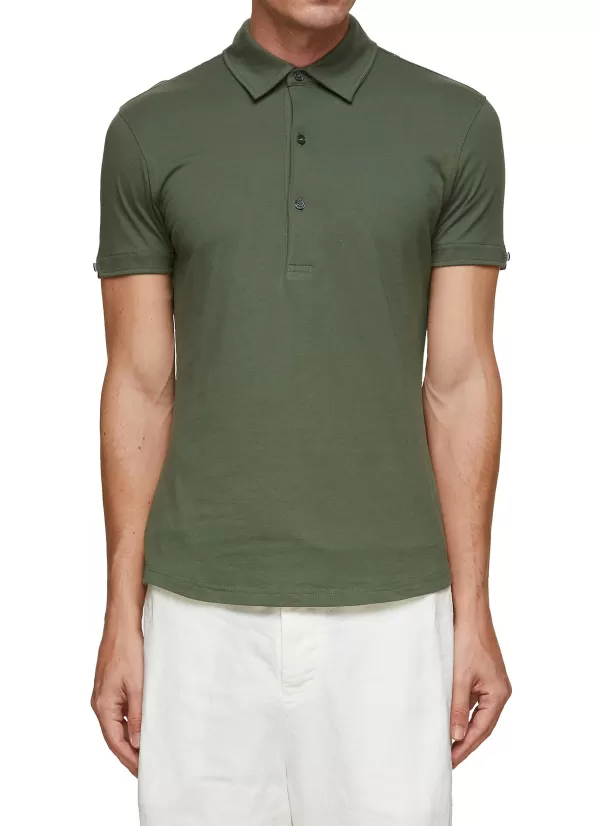 Polos>ORLEBAR BROWN Sebastian Cotton Silk Blend Polo Shirt