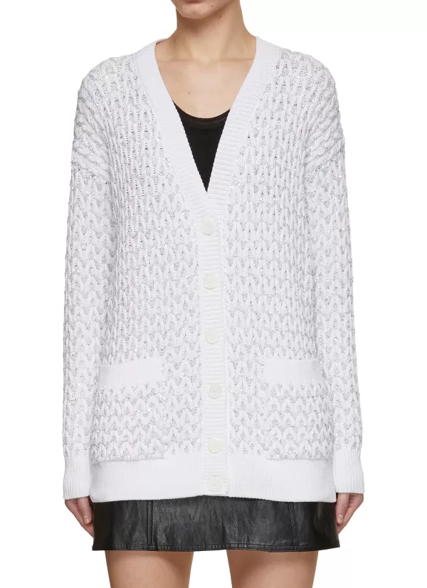 Knitwear>MISSONI Sequin Cable Knit Cardigan