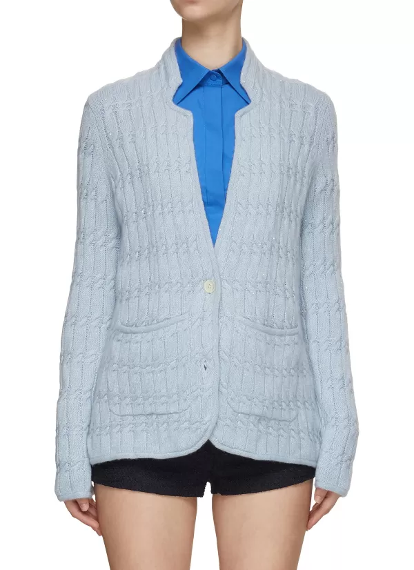 Jackets>ARCH4 Sequin Embellished Knit Jacket