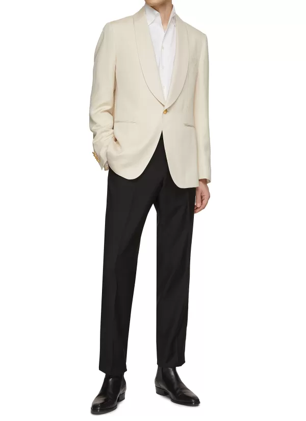 Suits>LARDINI Shawl Lapel Single Breasted Blazer