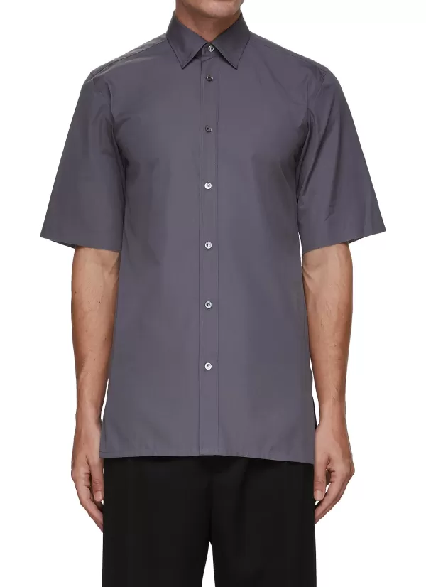 Shirts>MAISON MARGIELA Short Sleeve Cotton Shirt