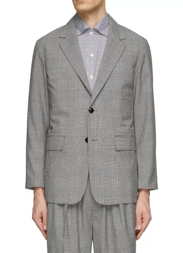 Suits>TOMORROWLAND Single Breasted Chequered Blazer