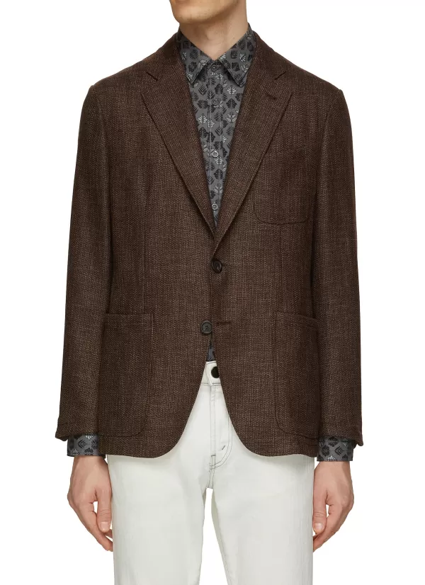 Suits>CANALI Single Breasted Notch Lapel Blazer