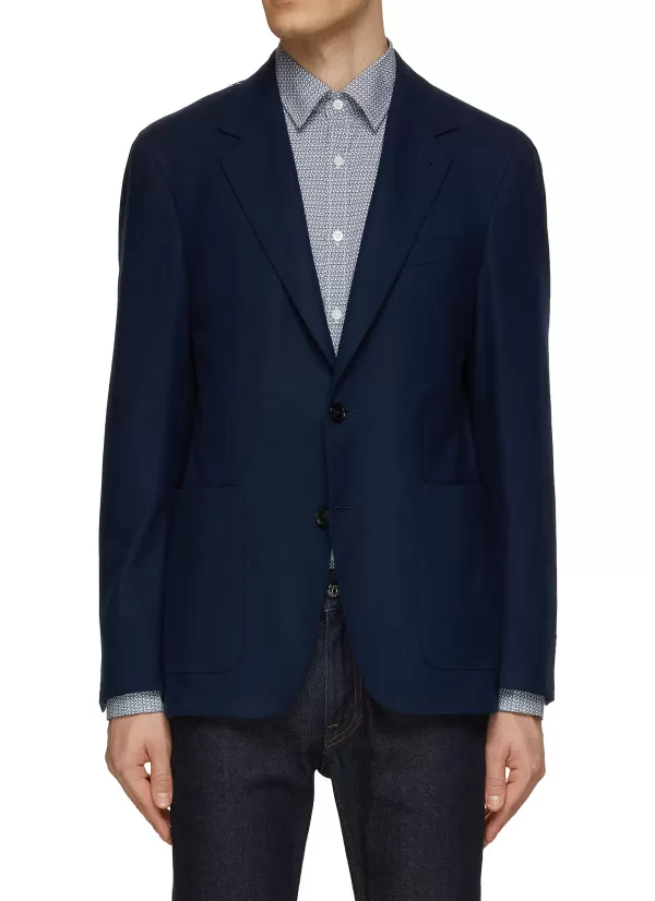 Suits>CANALI Single Breasted Notch Lapel Blazer