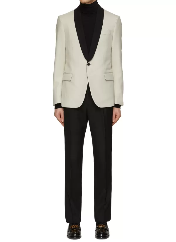 Suits>VALENTINO Single Breasted Shawl Lapel Tuxedo Jacket