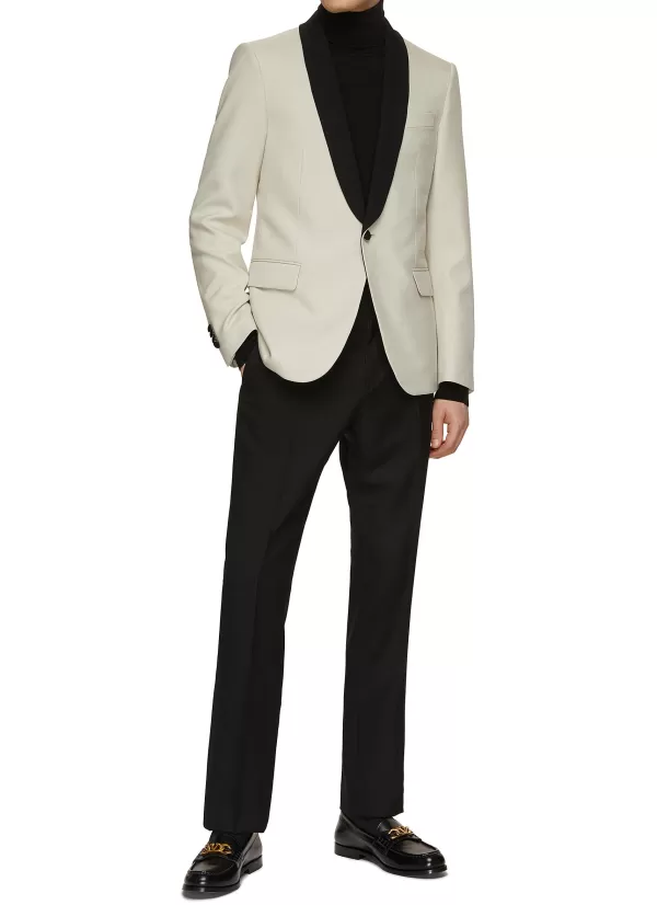 Suits>VALENTINO Single Breasted Shawl Lapel Tuxedo Jacket