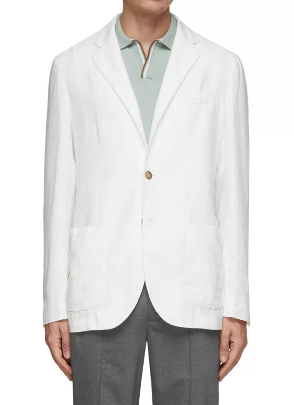 Suits>EQUIL Single Breasted Unlined Linen Blazer