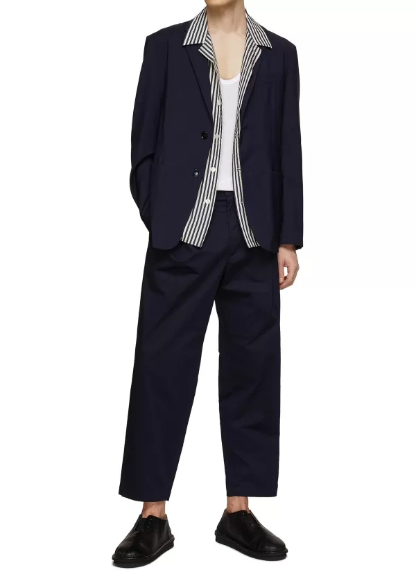 Suits>BARENA Single Breasted Wool Blazer