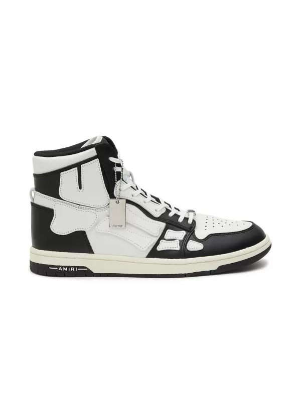 Sneakers>AMIRI Skel' High Top Lace Up Leather Sneakers