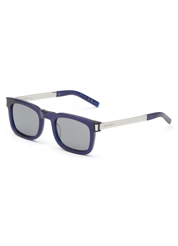 Eyewear>SAINT LAURENT Sl581-006 Acetate Square Sunglasses