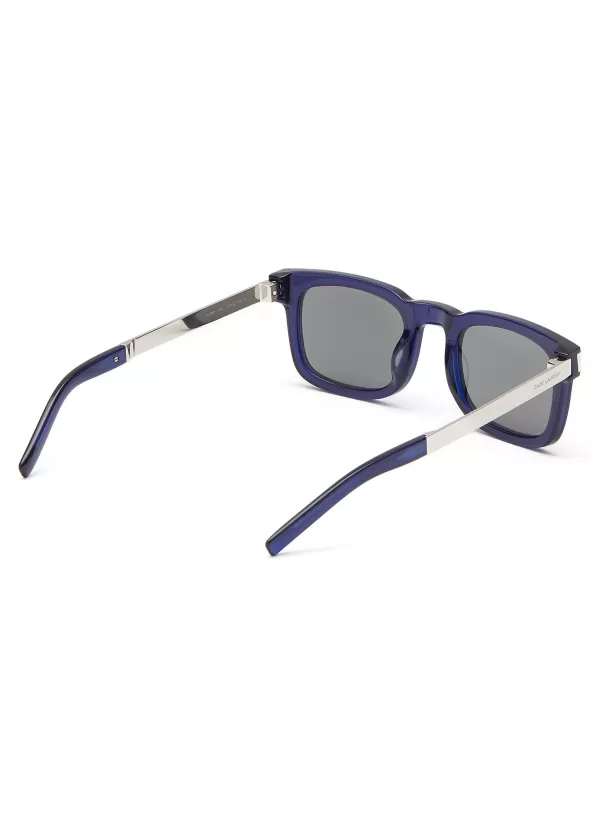 Eyewear>SAINT LAURENT Sl581-006 Acetate Square Sunglasses