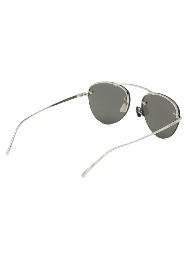 Eyewear>SAINT LAURENT Sl 575-002 Metal Aviator Sunglasses