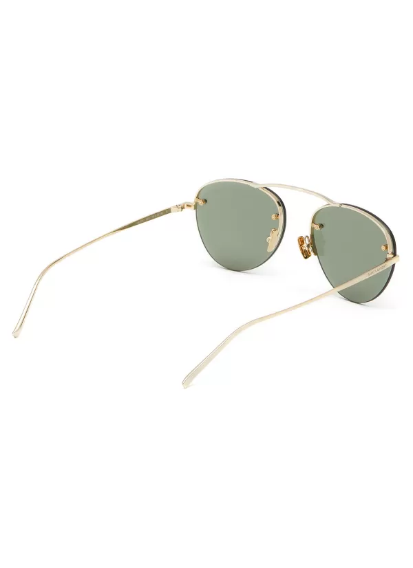 Eyewear>SAINT LAURENT Sl 575-003 Metal Aviator Sunglasses