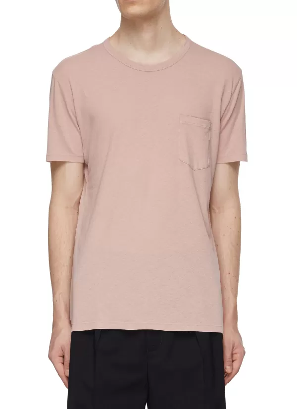 T-Shirts>OFFICINE GENERALE Slub Patch Pocket T-Shirt