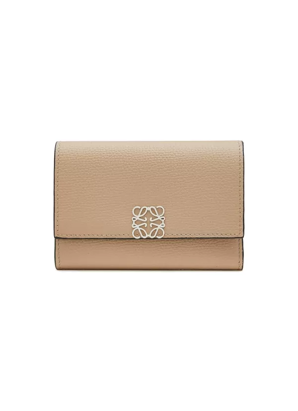 Small Leather Goods>LOEWE Small Anagram Grained Leather Wallet