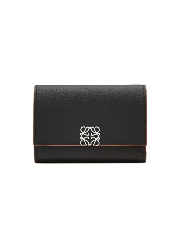 Small Leather Goods>LOEWE Small Anagram Grained Leather Wallet