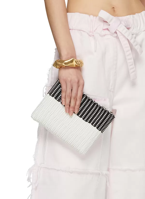 Clutch Bags>PALOROSA Small Bicoloured Woven Clutch