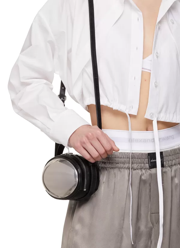 Crossbody>ALEXANDER WANG Small Dome Patent Leather Crossbody Bag