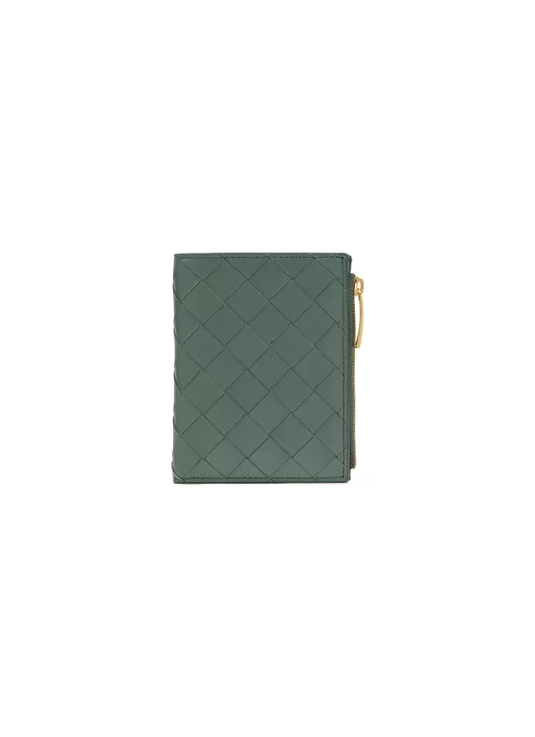 Small Leather Goods>BOTTEGA VENETA Small Intrecciato Leather Bi-Fold Wallet