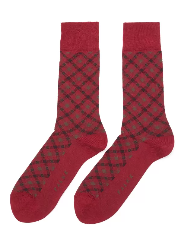 Socks>FALKE Smart' Seasonal Check Cotton Blend Crew Socks