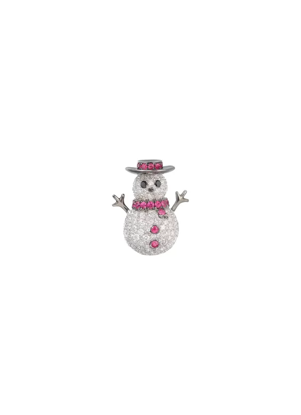 Fine Jewellery>MIO HARUTAKA Snowman 18K White Gold Ruby Single Earring