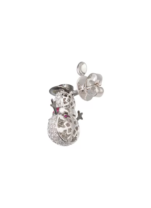 Fine Jewellery>MIO HARUTAKA Snowman 18K White Gold Ruby Single Earring