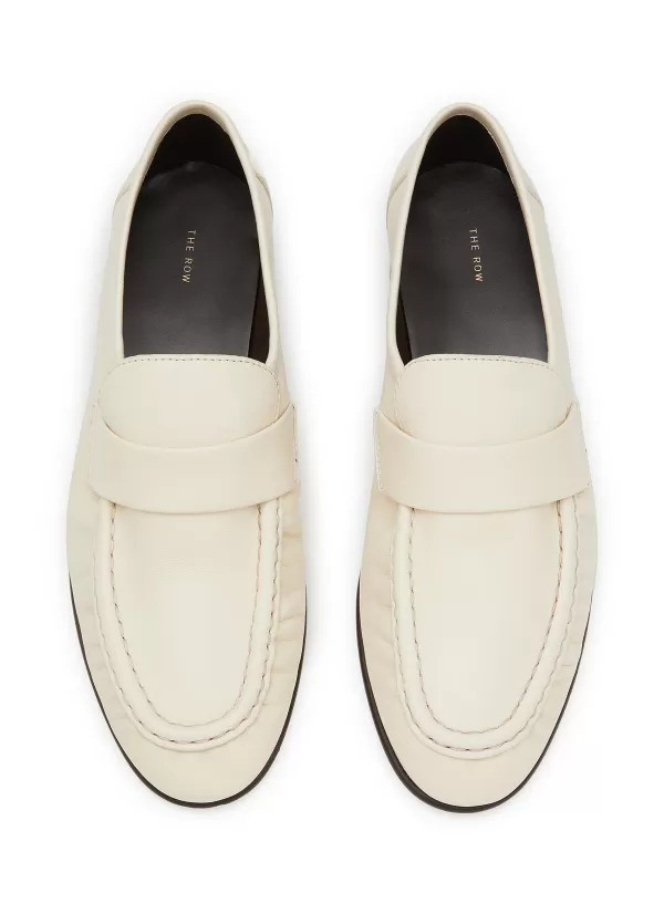 Flats>THE ROW Soft Nappa Leather Loafers