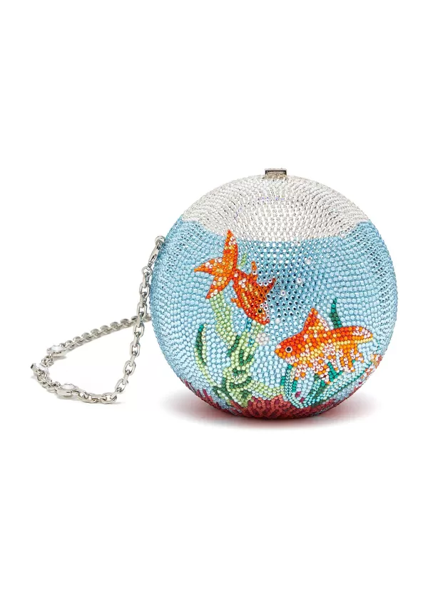 Clutch Bags>JUDITH LEIBER Sphere Goldfish Bowl Clutch Bag